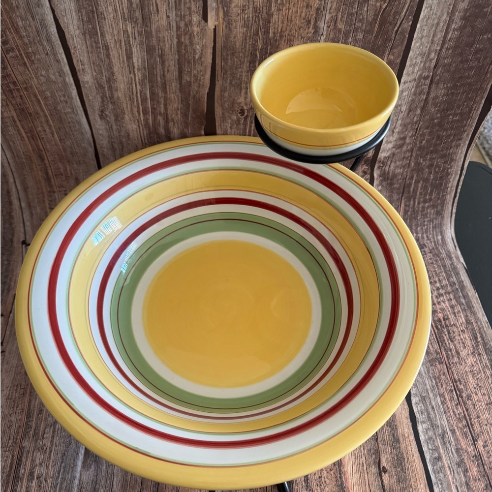 Preowned At Home America Ceramic Snack Server Item #PHK7420 - Picture 2 of 3
